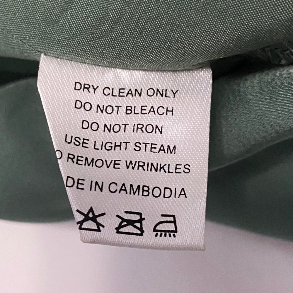 Azazie Green Satin Formal Cap Sleeve Maxi Dress 18 Wedding Guest Bridesmaid Gala - Picture 10 of 13